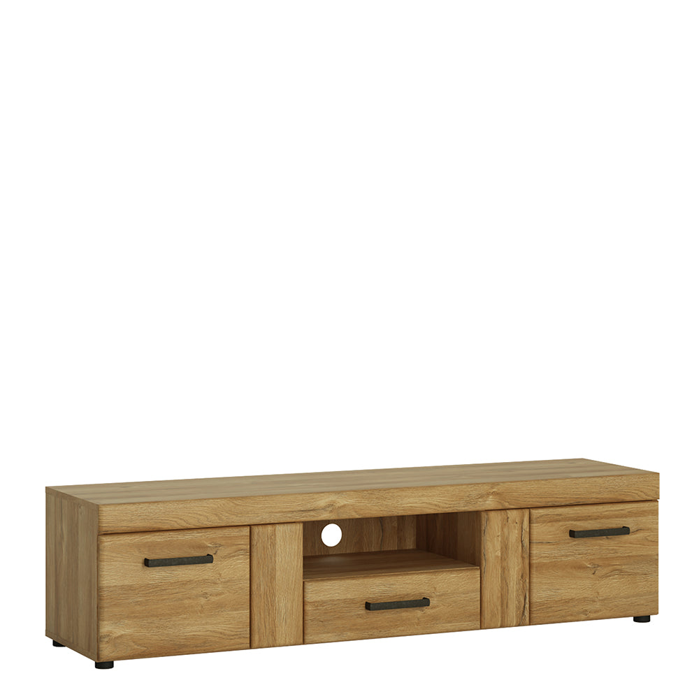 Cortina Wide TV Cabinet with 2 Doors and 1 Drawer in Grandson Oak Finish