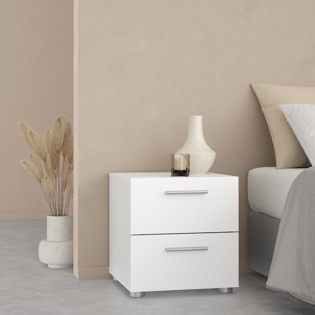 Pepe Bedside 2 Drawers in White