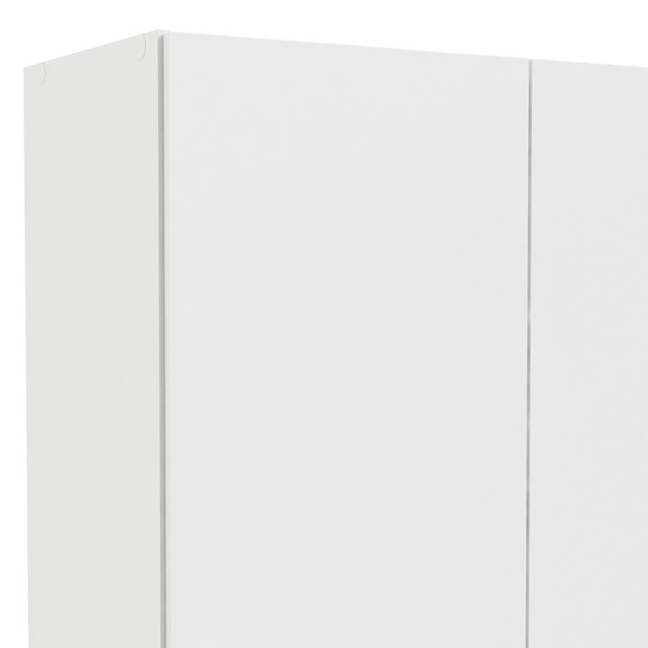 Space Wardrobe with 2 Doors + 1 Drawer in White 1750
