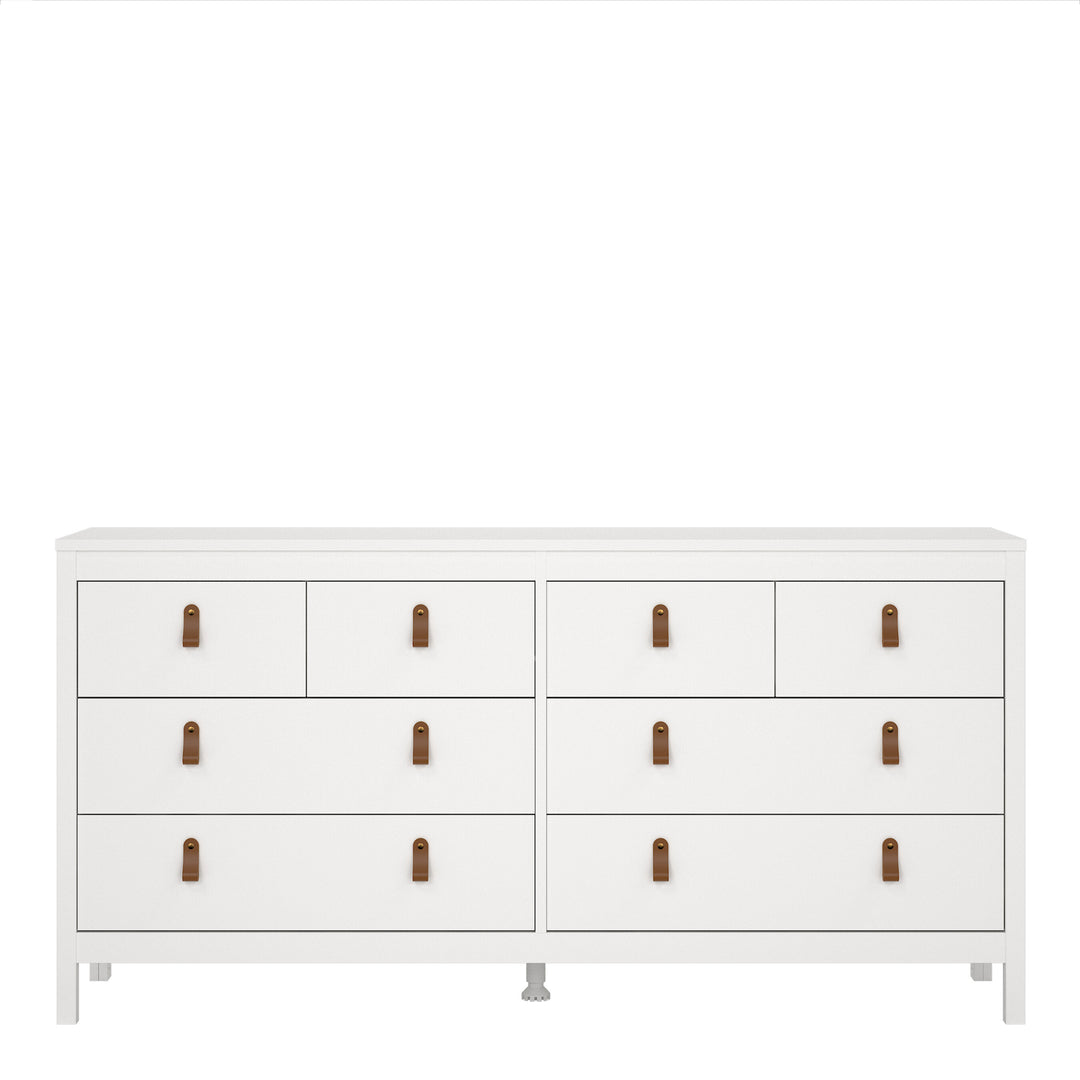 Barcelona Double Dresser 4+4 Drawers in White Finish