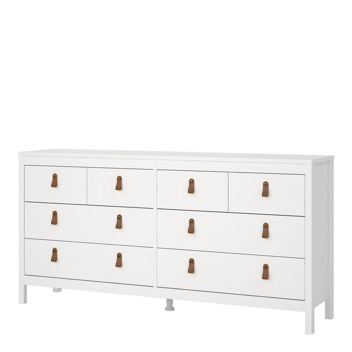 Barcelona Double Dresser 4+4 Drawers in White Finish