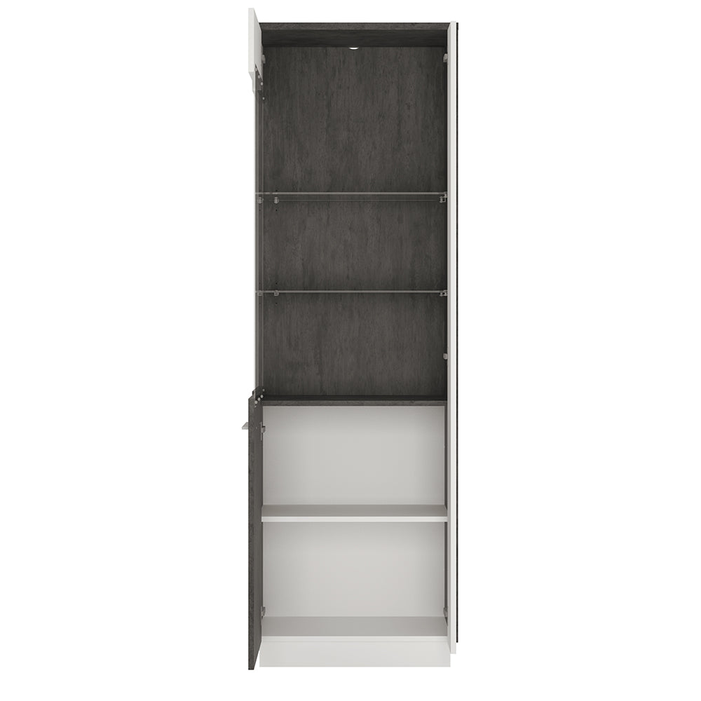 Zingaro Tall Glazed Display Cabinet Left Hand