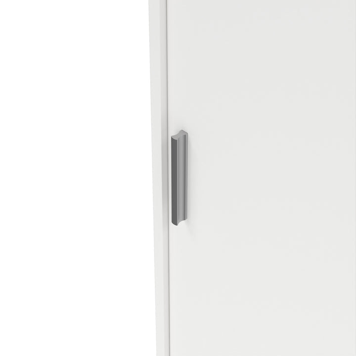 Naia Wardrobe with 2 Sliding Doors + 1 Door + 3 Drawers in White