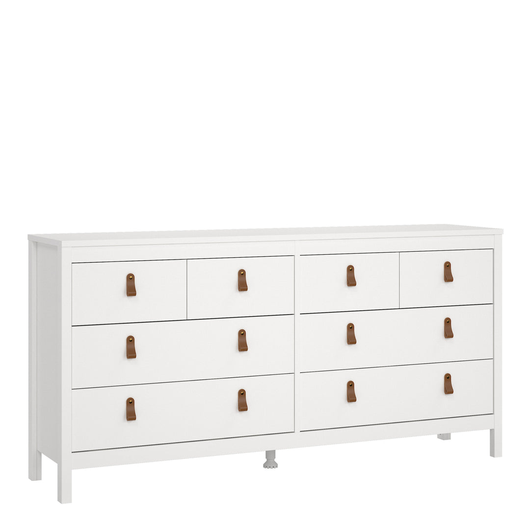 Barcelona Double Dresser 4+4 Drawers in White Finish