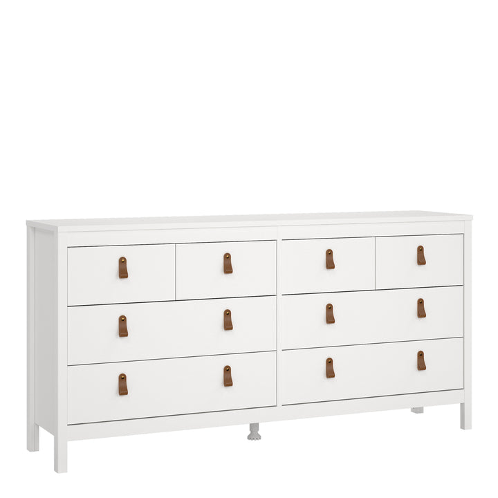 Barcelona Double Dresser 4+4 Drawers in White Finish