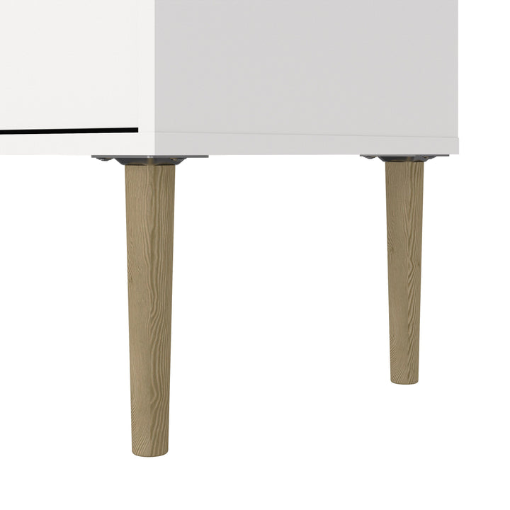 Media TV Unit with 2 Doors and 1 Drawer in White