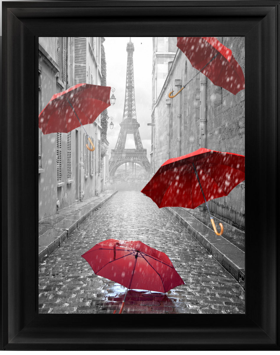 CY010 Parisienne Street Red Umbrellas