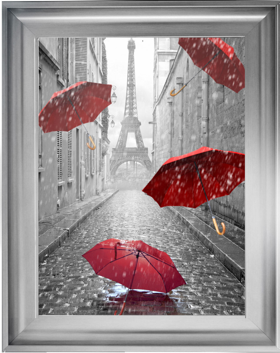 CY010 Parisienne Street Red Umbrellas