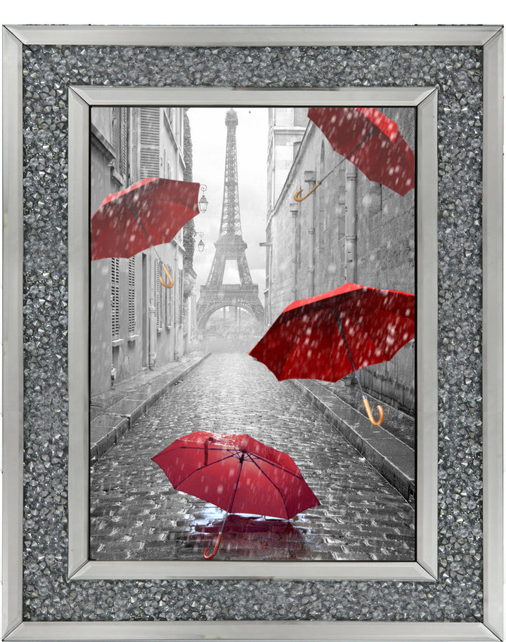 CY010 Parisienne Street Red Umbrellas