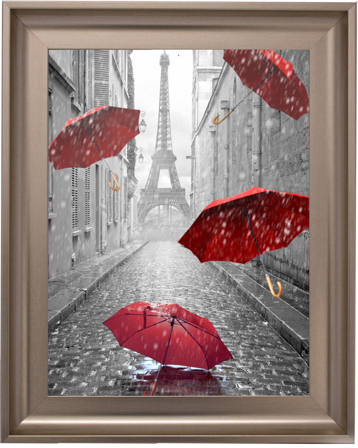 CY010 Parisienne Street Red Umbrellas