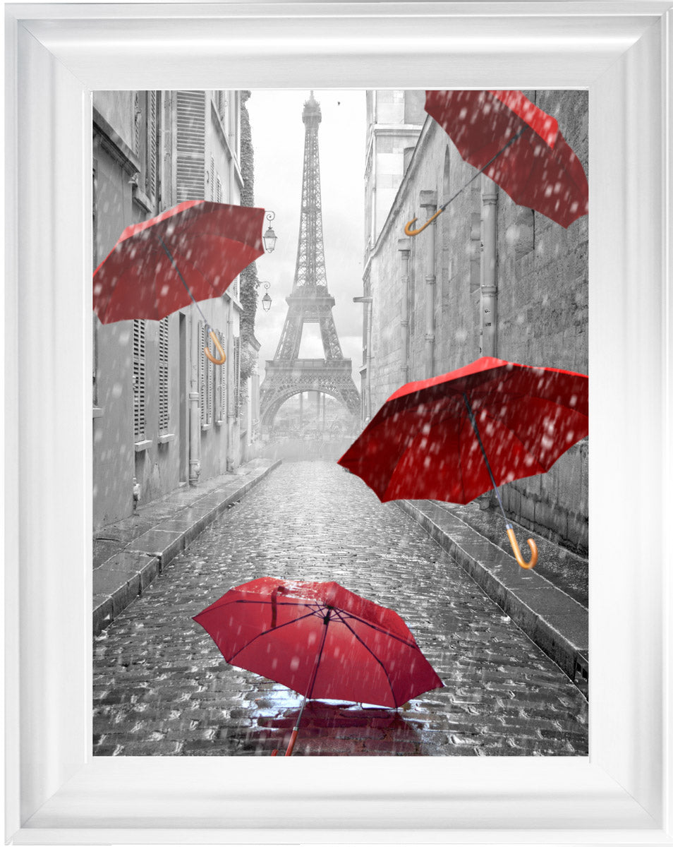 CY010 Parisienne Street Red Umbrellas