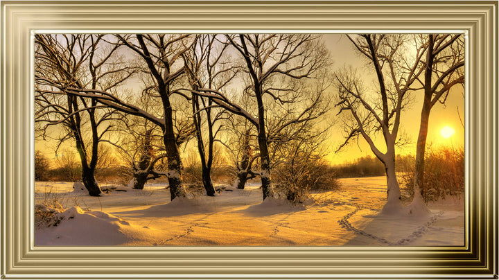 LS239 Trees in Winter at Dusk