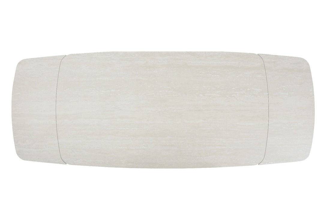 Ginevra Dining Table - Walnut & Italian White Travertine