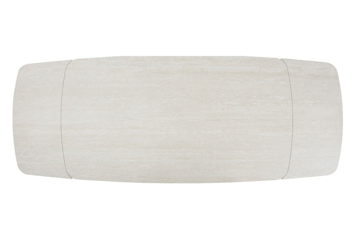 Ginevra Dining Table - Walnut & Italian White Travertine