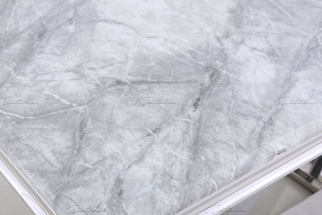 Calacatta Dining Table - Grey Marble