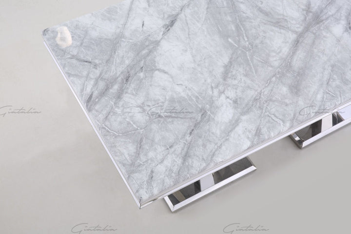 Calacatta Dining Table - Grey Marble