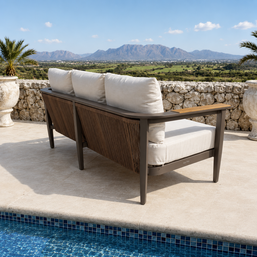 ALUXO® Hemera Outdoor Range - Wood - 5 Seater Lounge Set