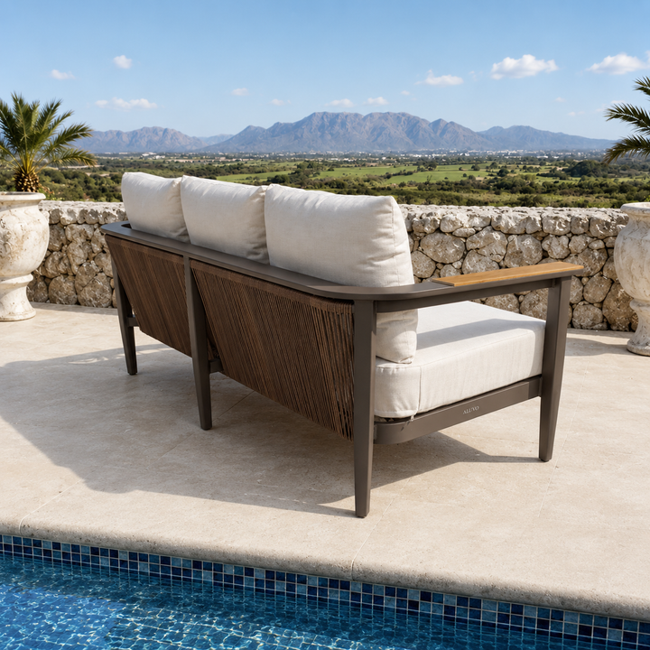 ALUXO® Hemera Outdoor Range - Wood - 5 Seater Lounge Set