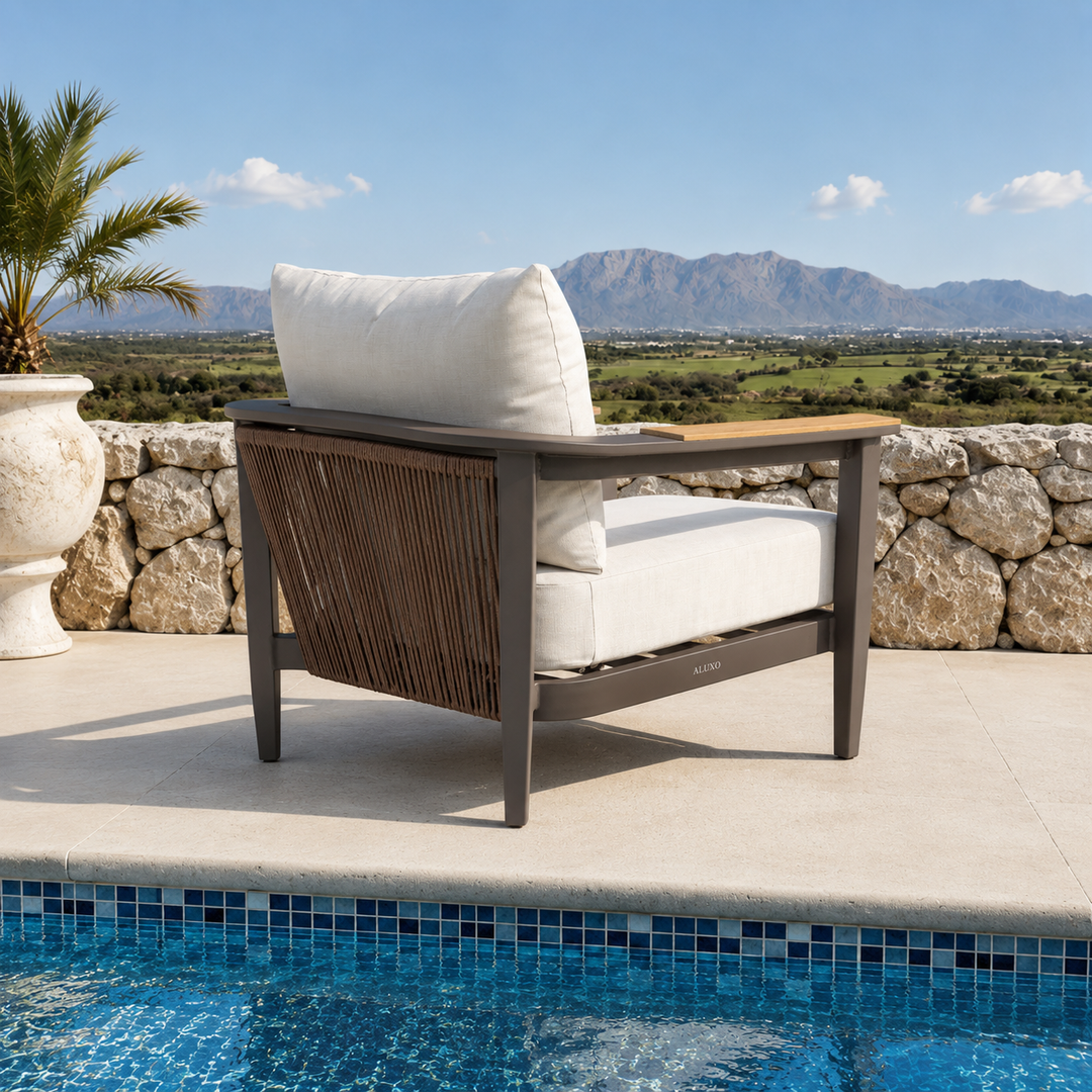 ALUXO® Hemera Outdoor Range - Wood - 5 Seater Lounge Set