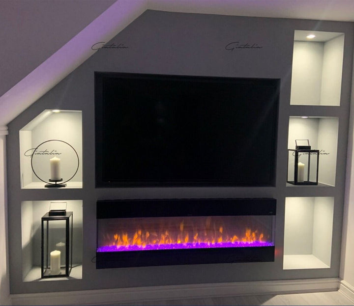Mirage Mantel Fire - 50'' - Black