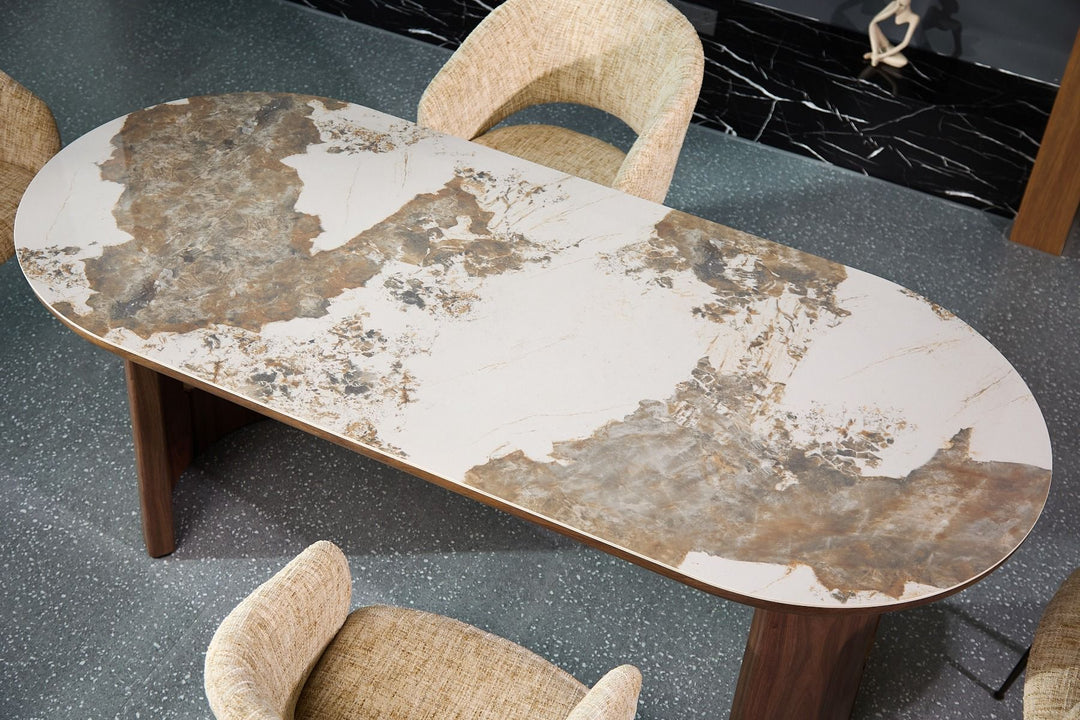 Isabella Table - Walnut & Pandora