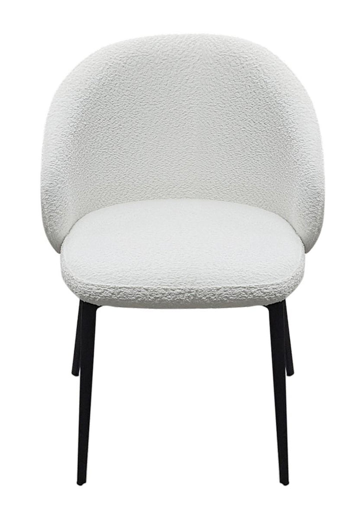 Lazio Boucle Chair - Ivory White Boucle