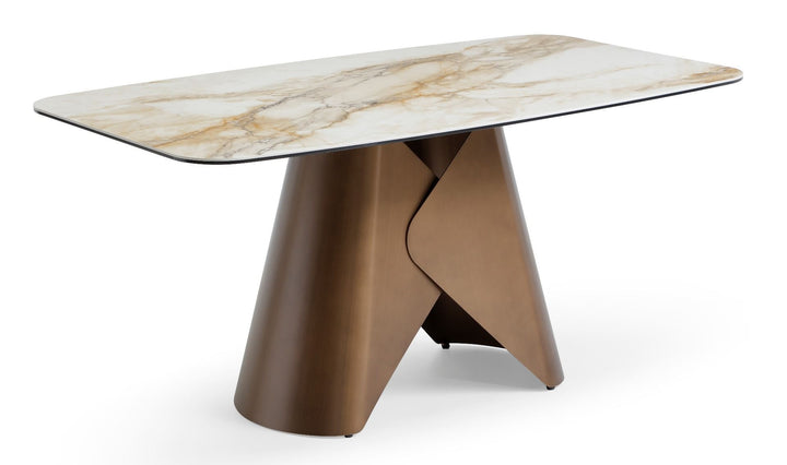 Levente BIG Table - Brass & White Pandora Classico