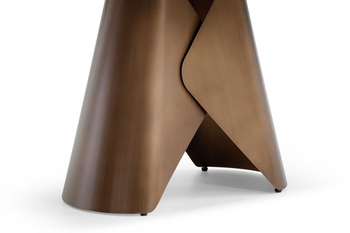 Levente SMALL Table - Brass & White Pandora Classico