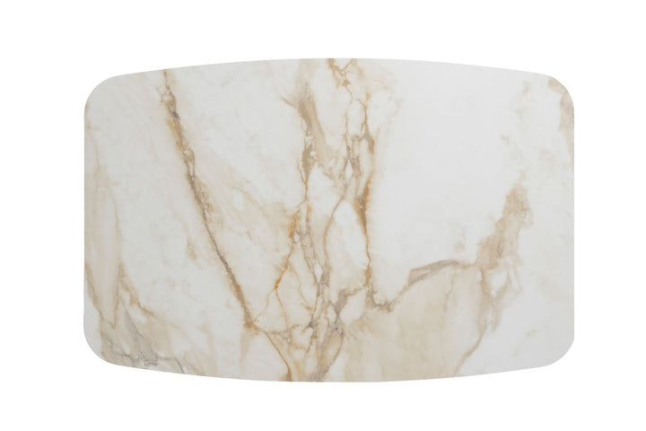 Levente SMALL Table - Brass & White Pandora Classico