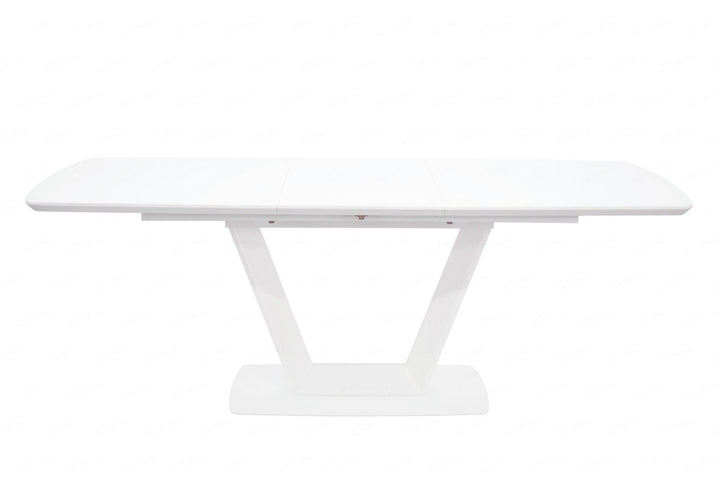 Logato BIG Extending Table - Matt White & Glass