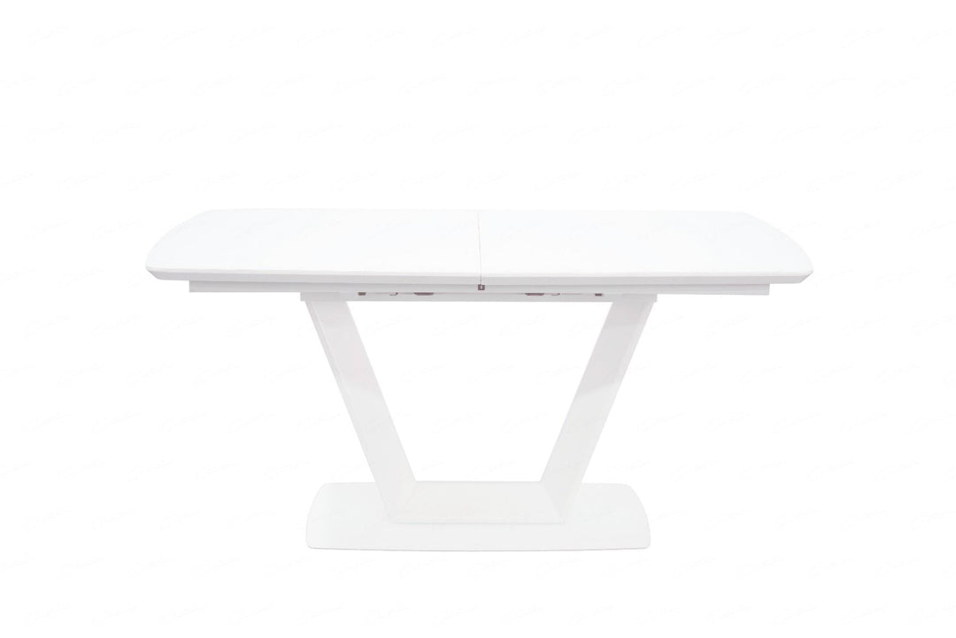 Logato BIG Extending Table - Matt White & Glass