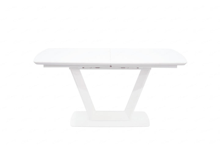 Logato BIG Extending Table - Matt White & Glass