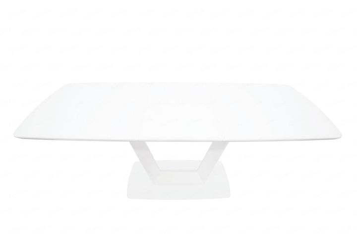 Logato BIG Extending Table - Matt White & Glass