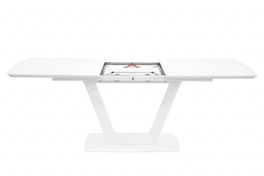 Logato SMALL Extending Table - Matt White & Glass