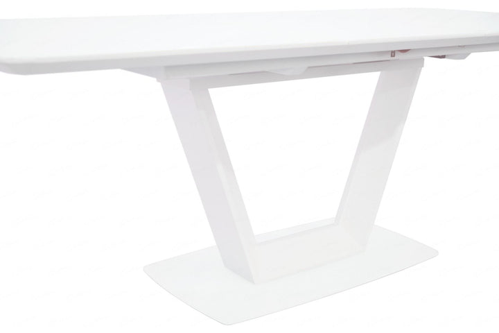 Logato SMALL Extending Table - Matt White & Glass