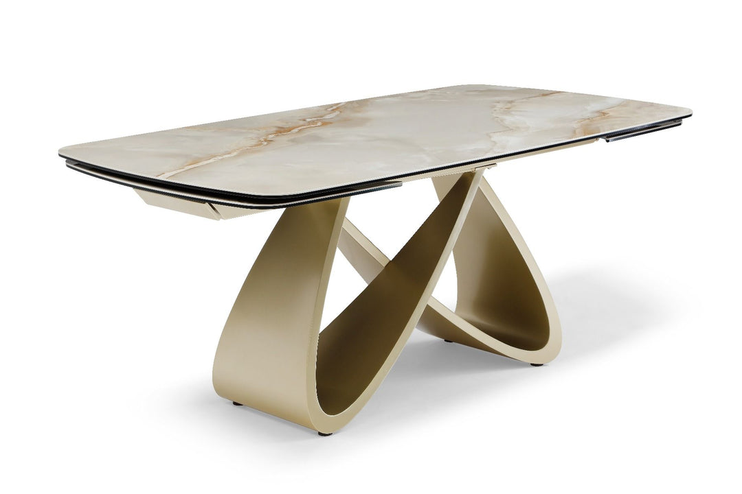Ludovica Dining Table - Italian Grey Sunset Vein Cloud