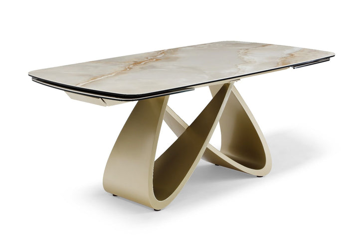 Ludovica Dining Table - Italian Grey Sunset Vein Cloud