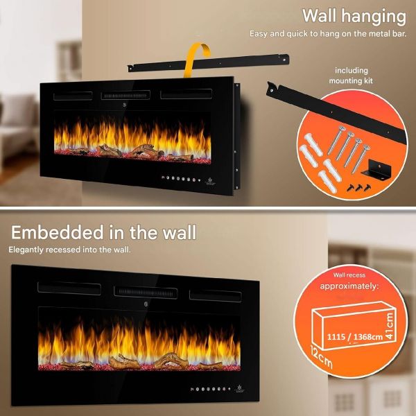Luminis Insert Fire - 50'' - WiFi - Black