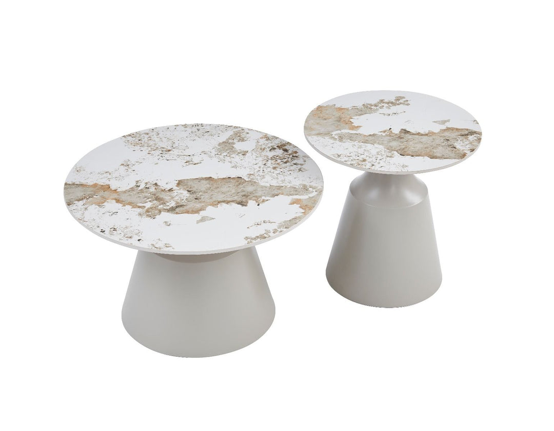 Luna Coffee & End Tables - Matt Grey & Pandora