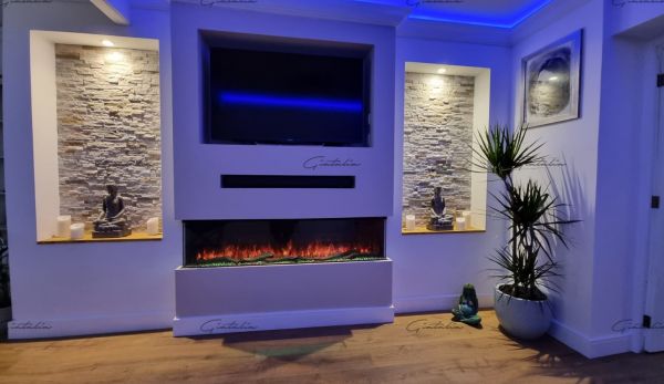 Luvelle 3D Panoramic Fire - 80'' - Black