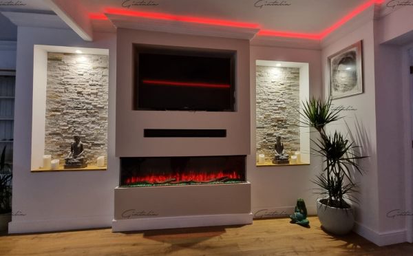 Luvelle 3D Panoramic Fire - 60'' - Black