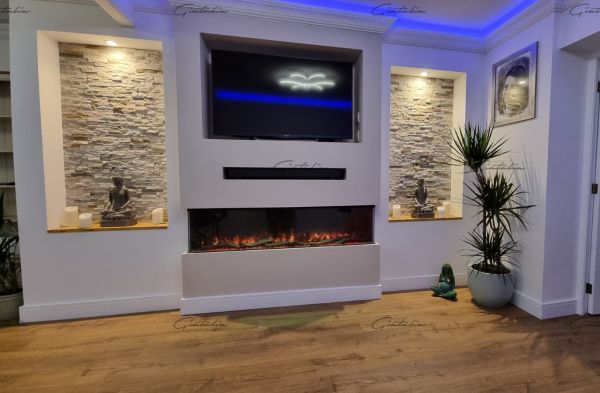 Luvelle 3D Panoramic Fire - 71'' - Black