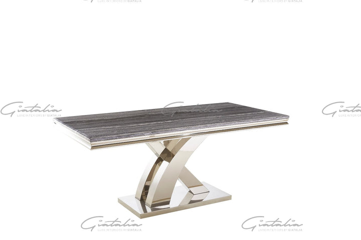 Mayfair Dining Table - Grey Marble
