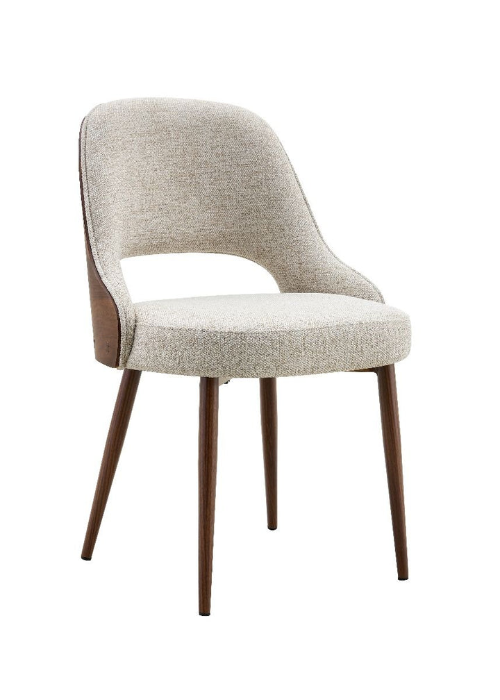Milo Chair - Walnut & Light Taupe
