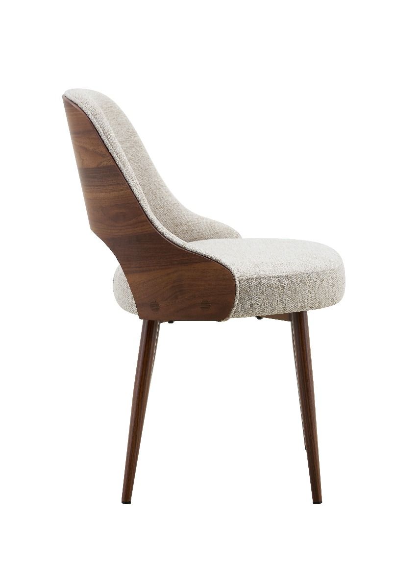 Milo Chair - Walnut & Light Taupe
