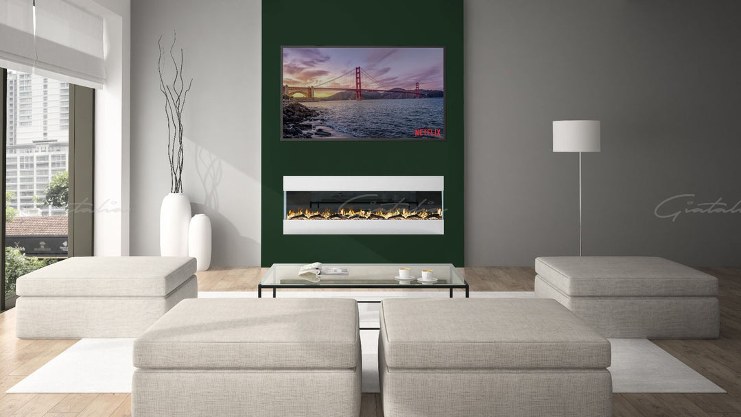 Mirage Mantel Fire - 50'' - White