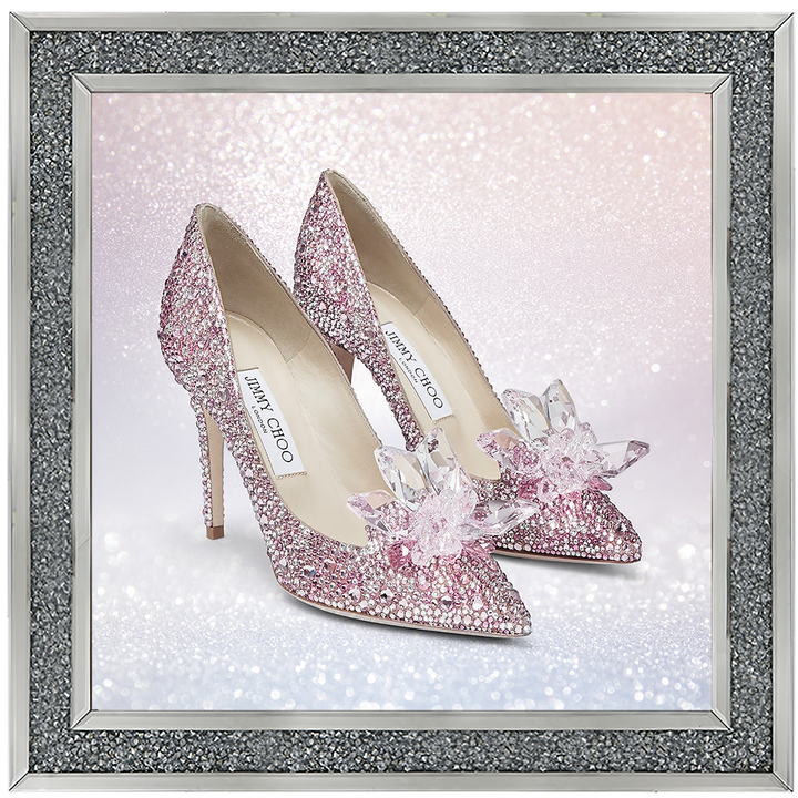 FS271 Pink sparkly high heels