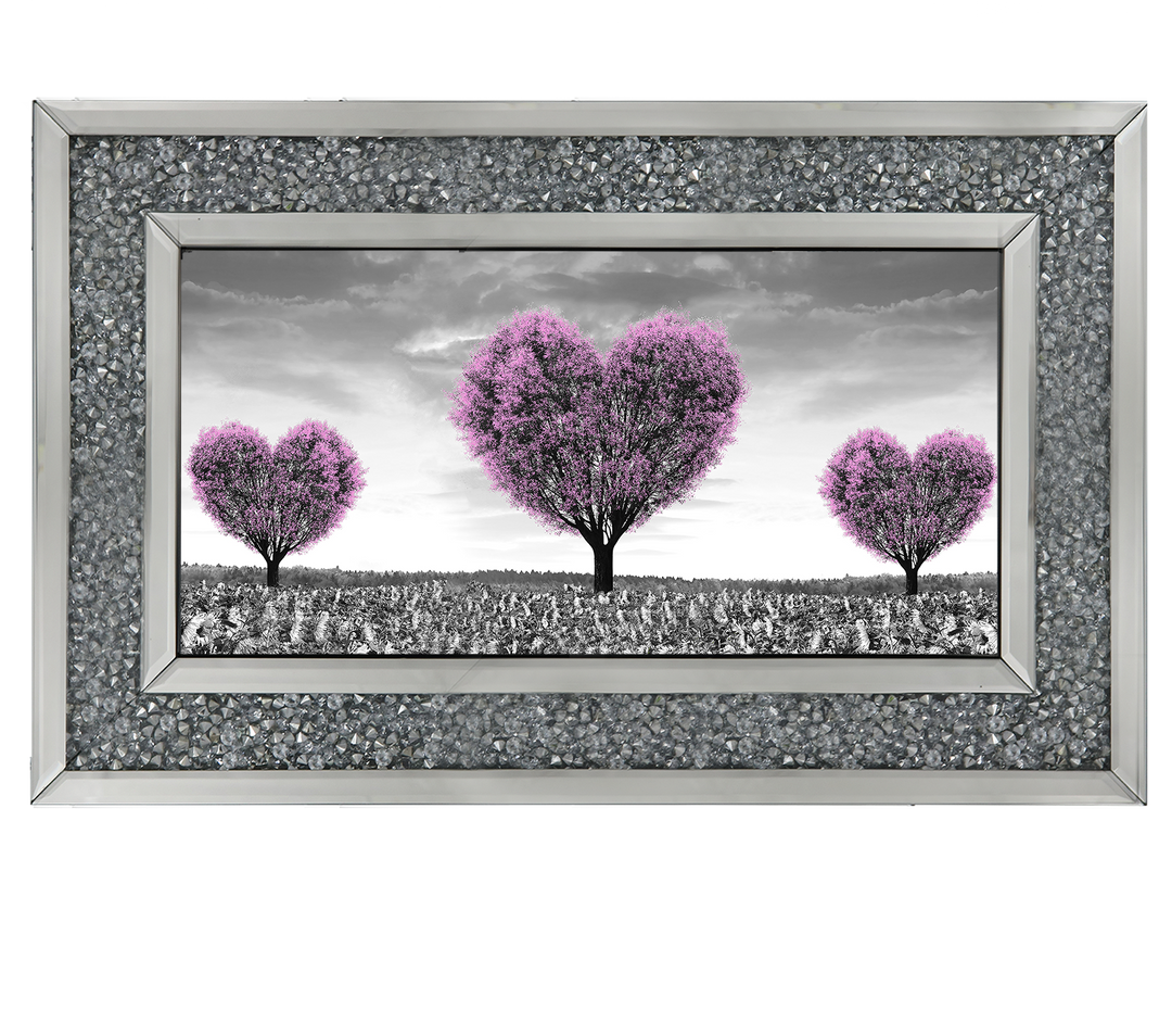 Pink heart trees