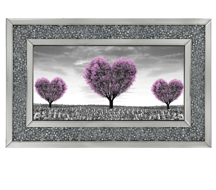 Pink heart trees