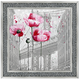 FL047 Floral design over Brooklyn Bridge